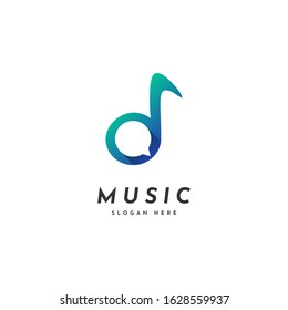 Simple Logo of Music template design