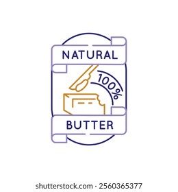 Simple Logo with Natural butter icon. Simple logo with natural butter icon for social media, app, and web design. Vector illustration