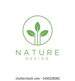 Simple logo of natural vector templates