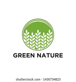 Simple logo for nature organic
