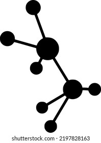 simple logo with network like graph connecting nodes with edges vector art 