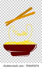 Simple Logo for Noodle Restaurant, at Transparent Effect Background