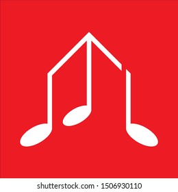simple logo note music design template