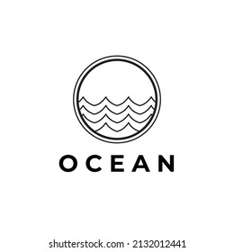 simple logo ocean design illustration