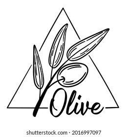 Simple logo for olive product