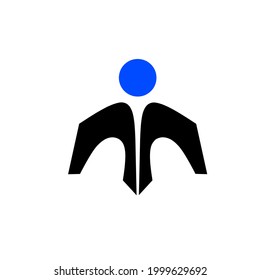 a simple logo on a white background