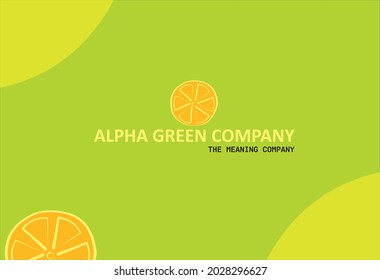 logotipo simple con carácter de fruta naranja