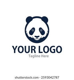 Simple Logo. Of a panda bear head 