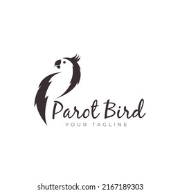 simple logo parrot vector icon symbol illustration design