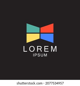 Simple logo part 1, formed from a rectangle, with several colors, is perfect for logos of companies, communities, real estate. Also suitable for direct printing for t-shirt designs