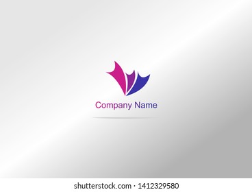 Simple logo pink and purple