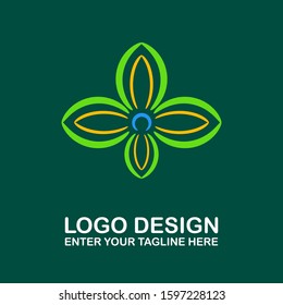 simple logo proffesional the flower