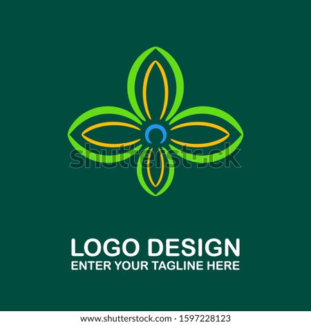 simple logo proffesional the flower