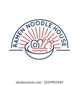 Simple Logo with Ramen noodle icon. Simple logo with ramen noodle icon for social media, app, and web design. Vector illustration