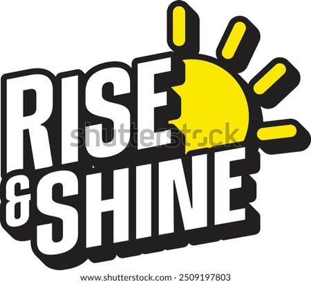 Simple Logo Rise and Shine Vector with transparant background