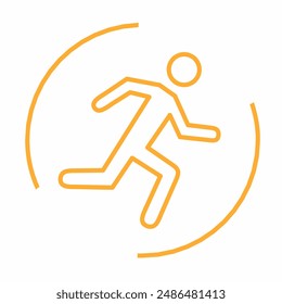 logo simple de la persona que corre
