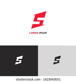 Simple Logo S. Modern Gold Design. Vector Illustration