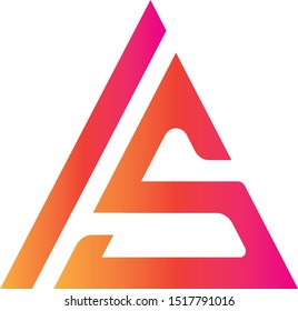 simple logo A and S are put together to be more elegant