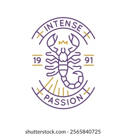 Simple Logo with Scorpio zodiac icon. Simple Logo with Scorpio zodiac icon for social media, app, and web design. Vector illustration.