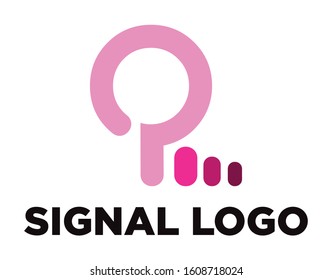 simple logo SIGNAL vector light purple colorsimple logo SIGNAL vector light purple color