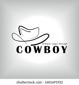simple logo with a sketch of a cowboy hat