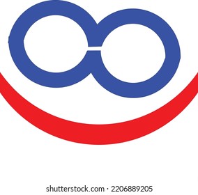simple logo with smiley design