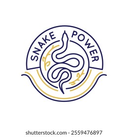 Simple Logo with Snake icon. Simple snake logo icon for social media, app, and web design. Vector illustration.