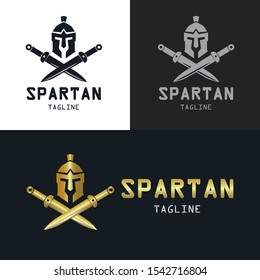 Simple logo with a spartan vector design