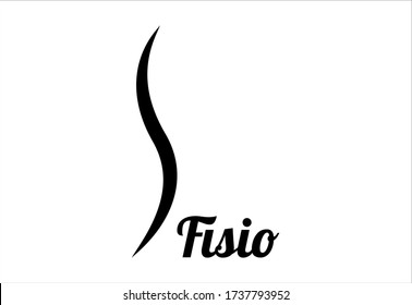 Simple Logo Of A Spine For Physiotherapist.