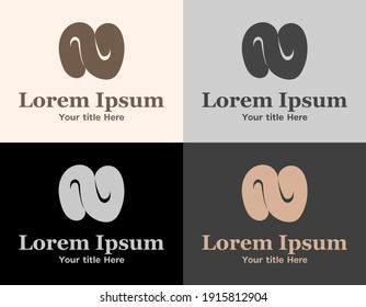 Logotipo simple de letra espiral N