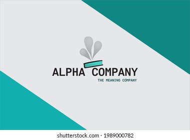 simple logo with square book