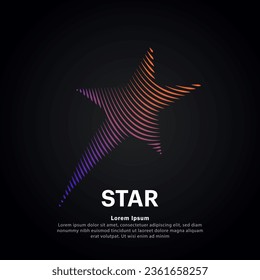 simple logo Star Illustration in a linear style. Abstract line art Star Logotype concept icon. Star Vector illustration suitable for organization, company, or community. EPS 10