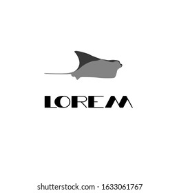 simple logo with stingray as its symbol