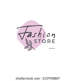 simple logo for the store. fashion. sign. pastel icon