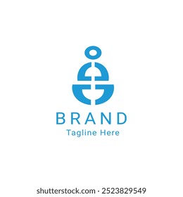 Logotipo simple con el hombre estilizado que medita