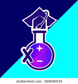 Simple logo substance research laboratory