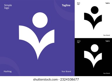 un logotipo sencillo adecuado para una biblioteca o librería