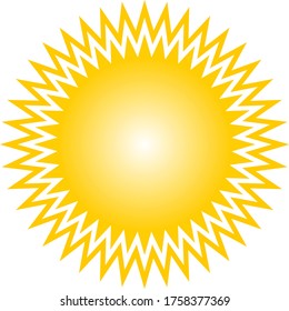 simple logo with a sun shape. yellow company logo.