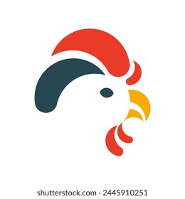simple logo symbol of a rooster's head