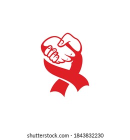 logotipo y símbolo sencillos para el día mundial de las ayudas