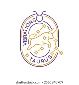 Simple Logo with Taurus zodiac icon. Simple Logo with Taurus zodiac icon for social media, app, and web design. Vector illustration.