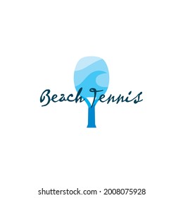 Simple logo template for beach tennis.