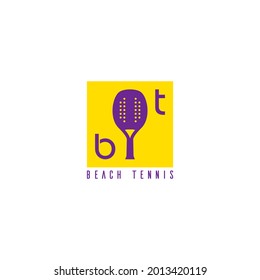 Simple logo template for beach tennis.