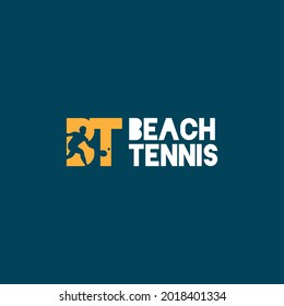 Simple logo template for beach tennis.