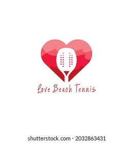 Simple logo template for beach tennis.