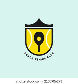 Simple logo template for beach tennis.