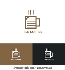 plantilla de logotipo simple para una cafetería