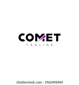 Simple logo template with a comet.