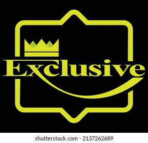 simple logo template design of the word exclusive