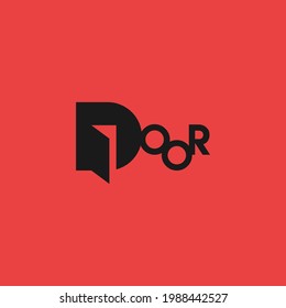 Simple logo template with a door.